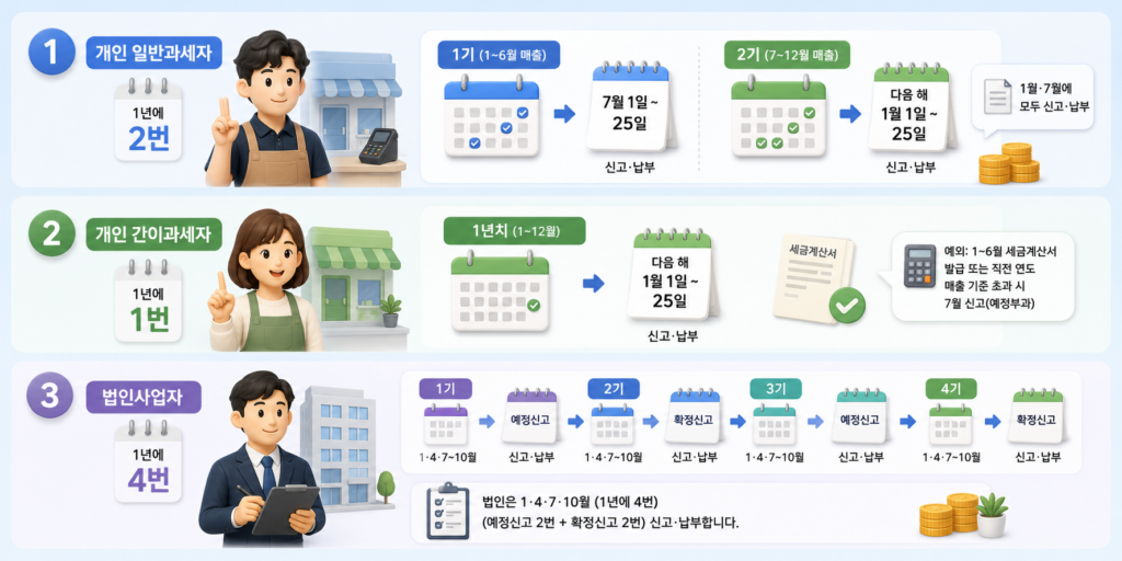 언제 신고하나 1월·7월의 정체