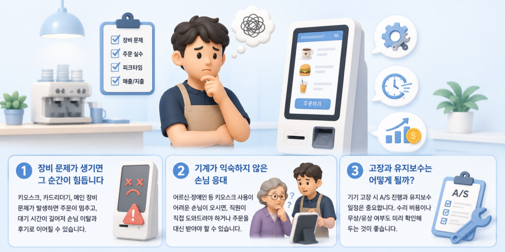 키오스크 단점 설명