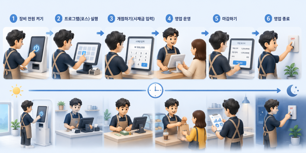단말기 설치 후, 사장님이 알아야 할 하루 운영 흐름