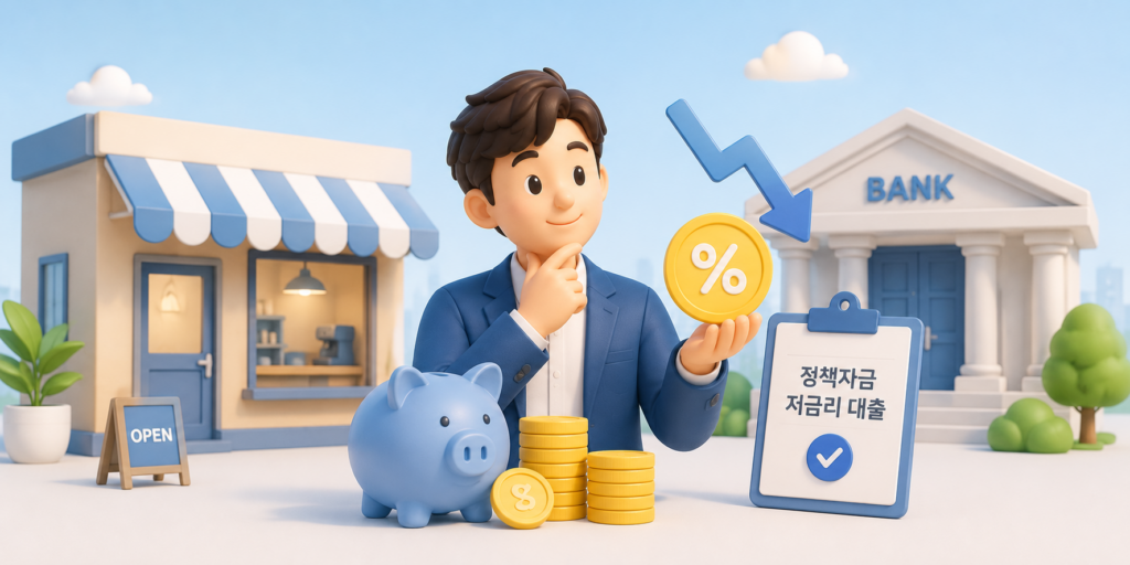 은행보다 낮은 금리로 지원하는 정책자금 저금리 융자를 알아보는 초기 사업자