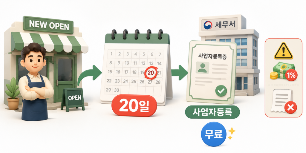 장사 시작했다면, 20일 안에 꼭 해야 합니다