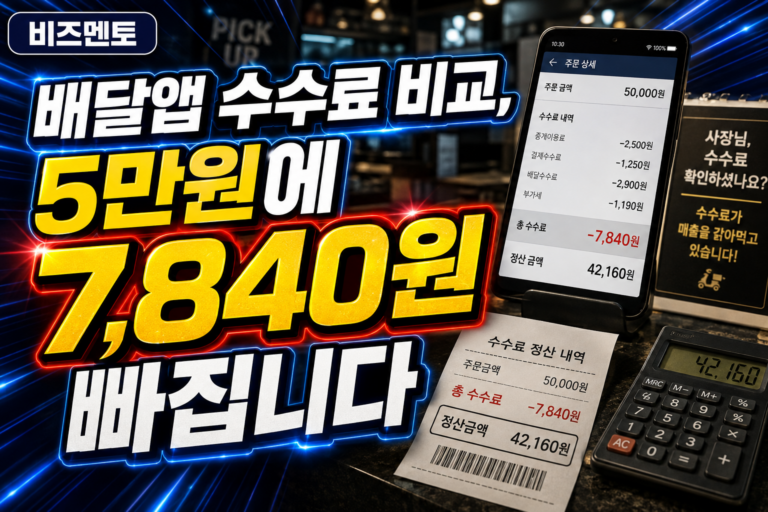 배달앱 수수료 비교, 5만원에 7,840원 빠집니다