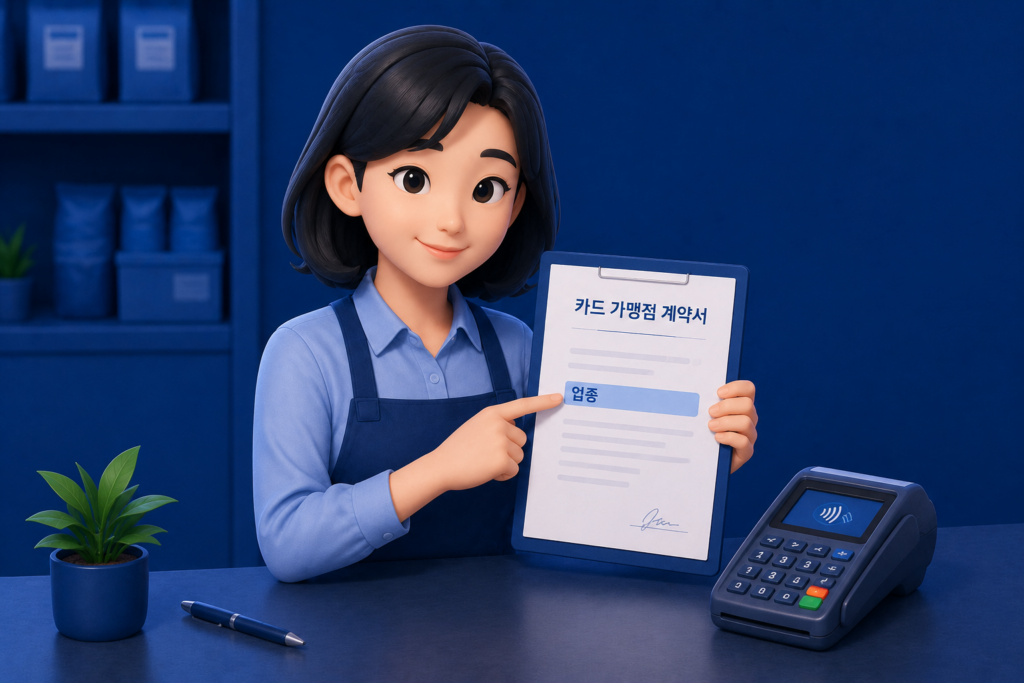 지역화폐 결제 거절 업종코드와 사업자등록증 업태 대조