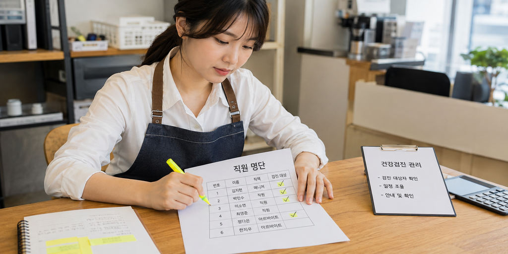 직원 건강검진 대상자 명단 확인