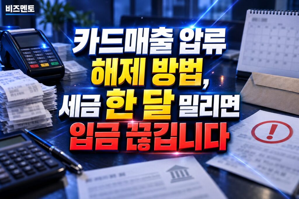 카드매출 압류 해제 방법, 세금 한 달 밀리면 입금 끊깁니다