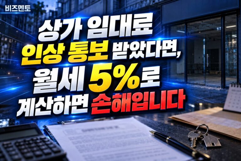 상가 임대료 인상 통보 받았다면, 월세 5%로 계산하면 손해입니다