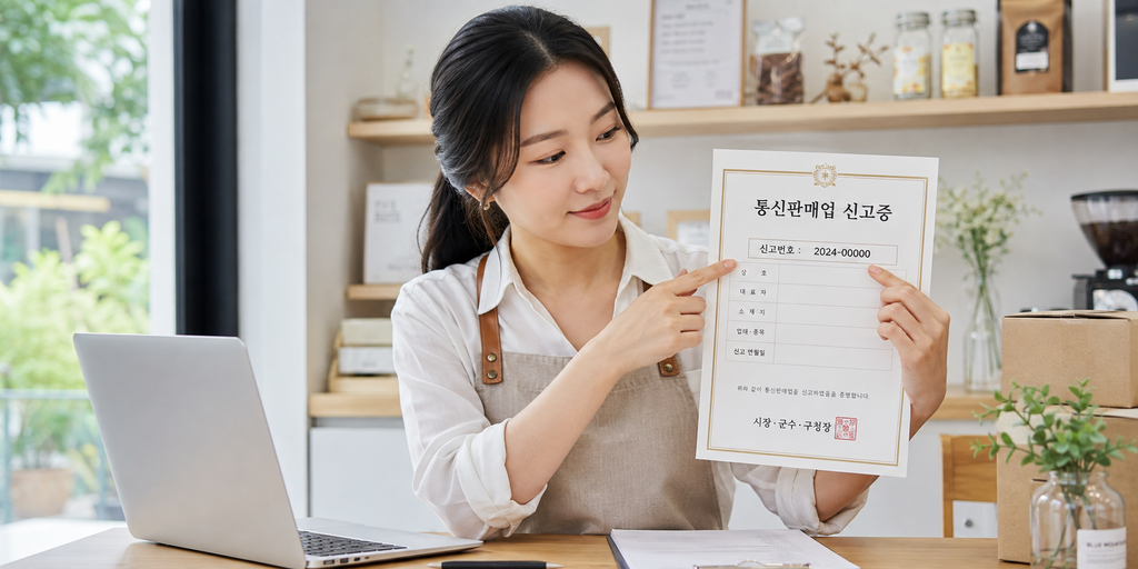 통신판매업 신고증 발급 확인