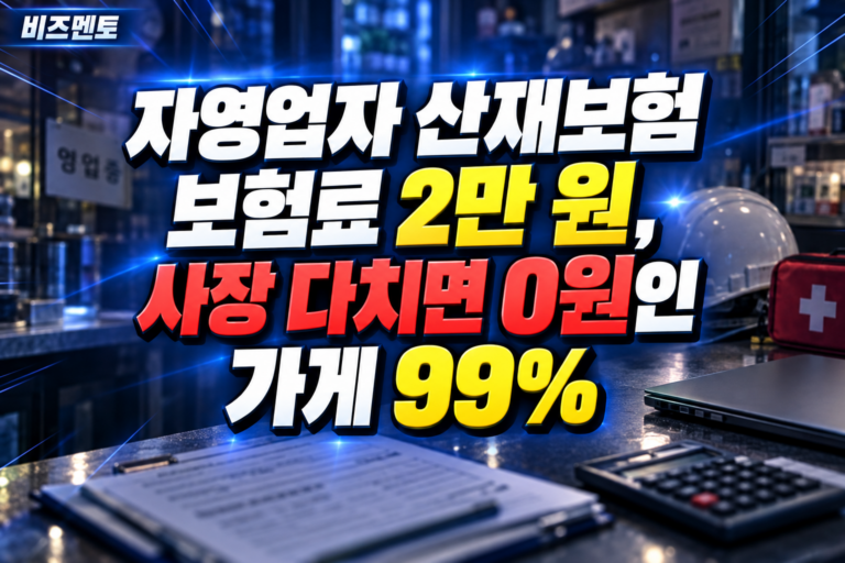 자영업자 산재보험 보험료 2만 원, 사장 다치면 0원인 가게 99%
