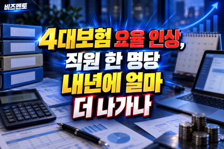 4대보험 요율 인상, 직원 한 명당 내년에 얼마 더 나가나