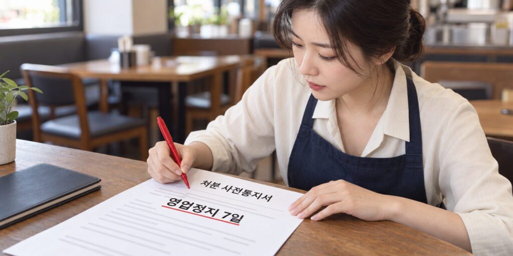 미성년자 주류판매 영업정지 차수별 처분 비교